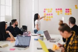 Young professional receiving goal-oriented mental health coaching and guidance for personal growth and career development